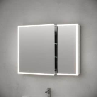 Зеркальный шкаф с подсветкой Sancos Evoke SC8090 90 см серый