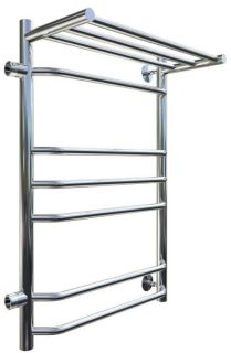 Водяной полотенцесушитель Тругор Браво ПМ 3 П 50x80x50см с полкой левый хром Браво3/ПМ508050Плев