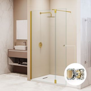 Душевая перегородка RGW WA-054Gb (WA-010Gb + Z-072Gb) 351005473-16 70 см  брашированное золото