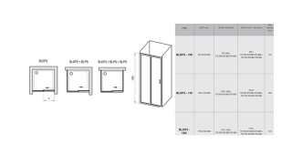 Душевая дверь Ravak Blix BLDP2-100 0PVA0C00Z1 Transparent профиль хром