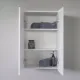 Шкаф подвесной Comforty для ванной универсальный 50 см , белый глянец