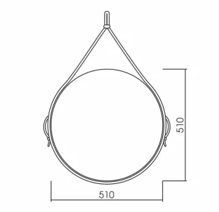 Зеркало Aquanika Country AQC5151RU128 51 см чёрная кожа