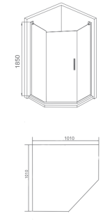Душевой уголок Good Door Pandora PNT-100-C-CH 100 стекло прозрачное
