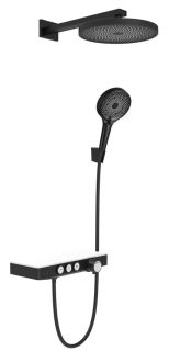 Душевой комплект Berges Morans с термостатом и изливом чёрный матовый
