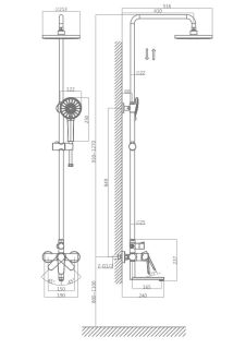 Душевая стойка DQ Bayern.Mnchen DA1563708B18 белый