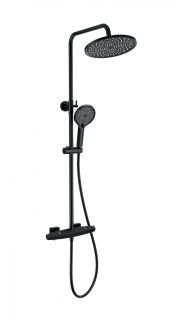 Душевая стойка Wonzon & Woghand Neo WW-B3045-A-MB с термостатом чёрный матовый