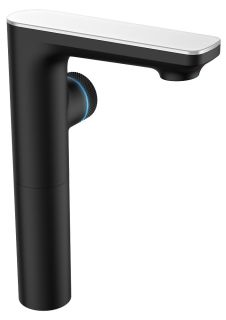 Высокий смеситель для раковины Berges Morans 076004 сенсорный чёрный матовый
