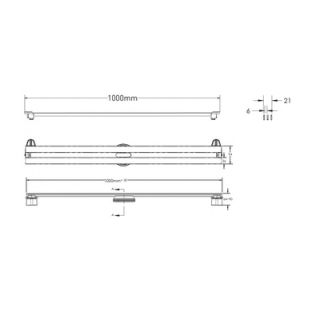 Душевой лоток Berges Wasserhaus Super Slim 090055 100 Матовый хром
