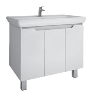 Тумба под раковину Dreja Q PLUS (D)  99.1006 80 см Белый глянец