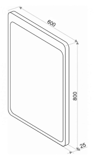 Зеркало с подсветкой Continent Lacio ЗЛП509 с сенсорным выключателем 60см