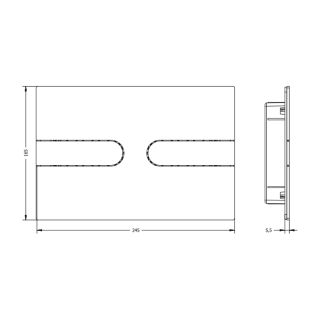 Клавиша смыва ArtCeram INOX 711.000.BG нержавеющая сталь