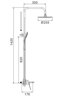 Душевая стойка Shevanik S8436 хром