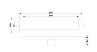 Душевой лоток Boheme Premium Linear 982-60-B 60см черный
