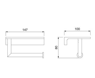 Держатель для туалетной бумаги Timo Selene с полкой для телефона хром 10040/00