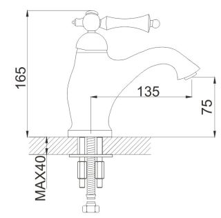 Смеситель для раковины Rose R0101Q бронза