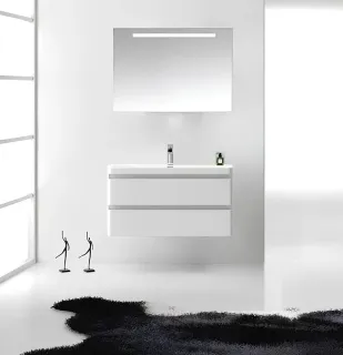 Подвесная тумба с раковиной Parly Spa Gucci120 белый глянцевый