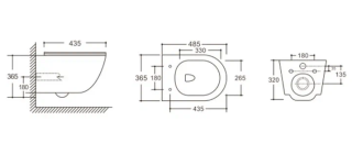 Унитаз подвесной Ceruttispa Orlter UF CT10361 безободковый белый