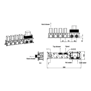 Душевой комплект Boheme Zodiac 132-2-MG золото матовое