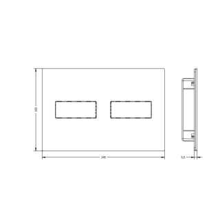 Клавиша смыва ArtCeram INOX 710.000.BS нержавеющая сталь