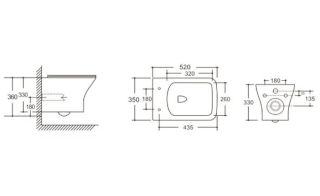 Унитаз подвесной Ceruttispa Elleros Aria UF CT10482 безободковый  белый