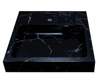 Раковина над стиральной машиной Stella Polar Солярис SP-00001729 60см чёрный мрамор