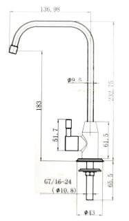 Кран для питьевой воды Paini Monoflow AF103 хром