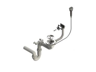 Oдинарный Сифон Alveus 1105296 FI 114 POP UP с вертикальным переливом для гранитных моек