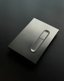 Кнопка смыва Boheme 667-GM механическая оружейная сталь