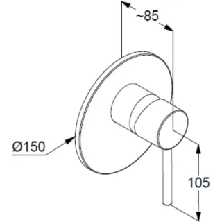 Смеситель для душа Kludi Bozz 387550576 хром