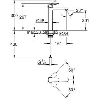 Cмеситель для раковины GROHE Cubeo 1017290000 хром