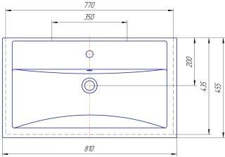 Мебельная раковина Kirovit Фостер 80см белый SD-00000642