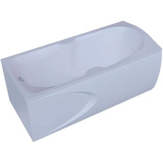 Акриловая ванна Aquatek Европа EVR180-0000041 180х80 см с фронтальным экраном вклеенный цельносварной металлический каркас