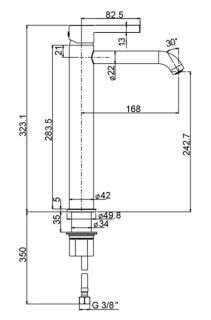 Смеситель для раковины Paini Brera 74CR205OLL хром
