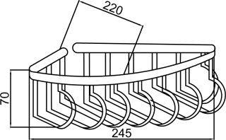 Полка угловая Boheme Medici бронза 10621
