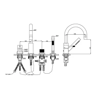 Смеситель на борт ванны Boheme Uno 460-MW белый матовый