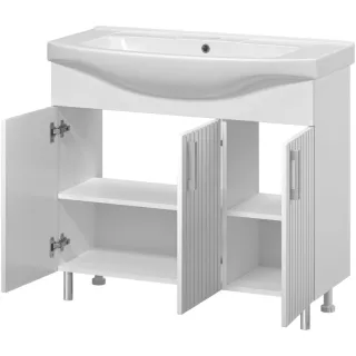 Напольная тумба под раковину Misty Изео Э-Изе01070-021Н 92.8 см белый