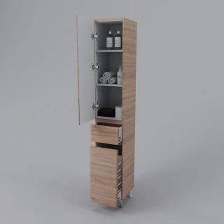 Пенал Style Line Атлантика Люкс Plus L СС-00002228 35см с бельевой корзиной ясень перламутр