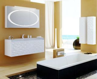 Шкаф-зеркало с подсветкой Clarberg Dune DUN0412 120см белый