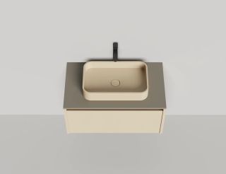 Подвесная тумба Salini Domino 27D108 80см эмаль/гладкий фасад