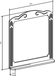Зеркало-шкаф с подсветкой Bellezza Кантри 85см белый 4619914000011