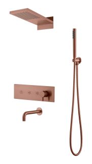 Душевой комплект Boheme Fusion 130-2-CB брашированная медь