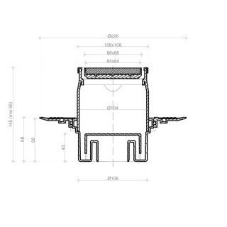 Душевой трап Pestan Confluo Standard Vertical Dry Ceramic