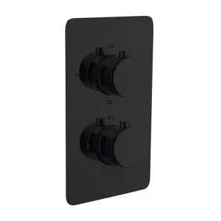 Встраиваемый смеситель для душа Boheme Cell 134-3-B 3-х проходной термостатический чёрный