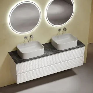 Столешница Sancos TT160A1 160 см без отверстия под смеситель Black Sky