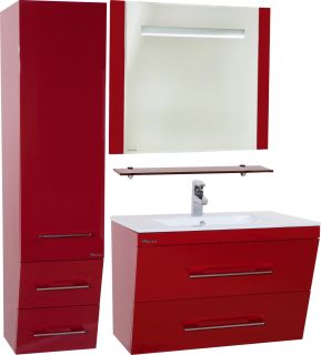 Зеркало с подсветкой Bellezza Берта 90см красный 00000007103