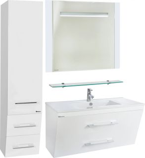 Зеркало с подсветкой Bellezza Берта 90см белый 00000007101