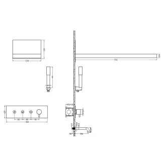 Душевой комплект Boheme Fusion 130-2-BRB брашированная бронза