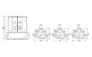 Душевая кабина Timo Standart Silver T-6625SF 120x120см