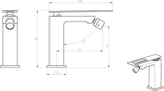 Смеситель для биде Boheme Q золото/хром 146-GCR