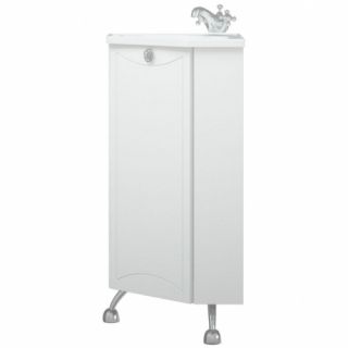 Тумба под раковину Corozo Триана угловая 40см белый SD-00000324